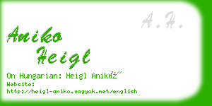 aniko heigl business card